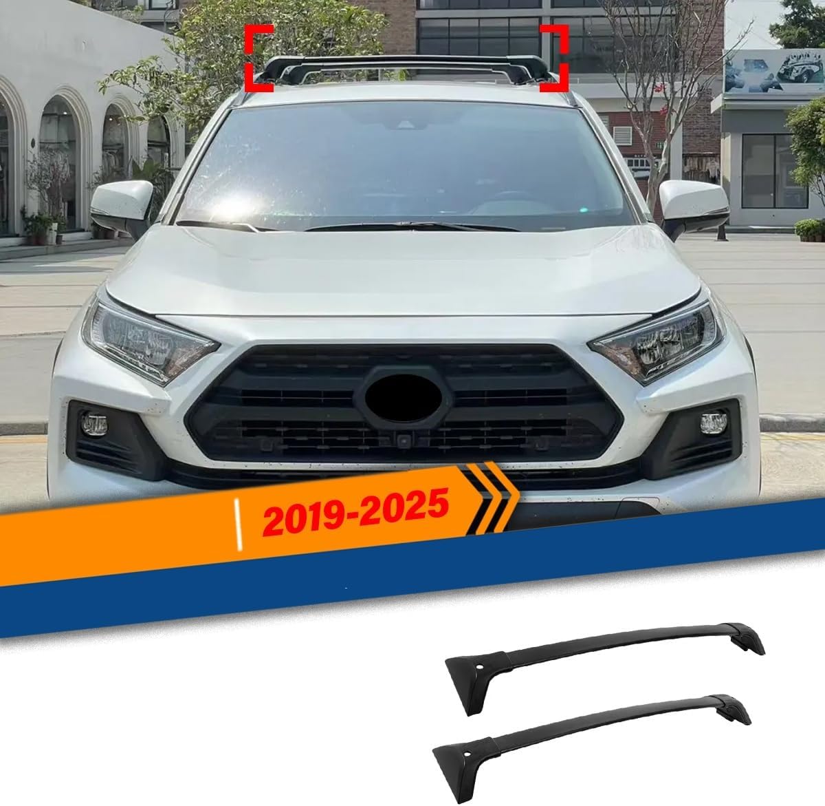 Roof Rack Compatible for Toyota RAV4 2019 2020 2021 2022 2023 2024 2025 Roof Rack Cross Bars Anti-Theft Lock Car Accessories Body Kit