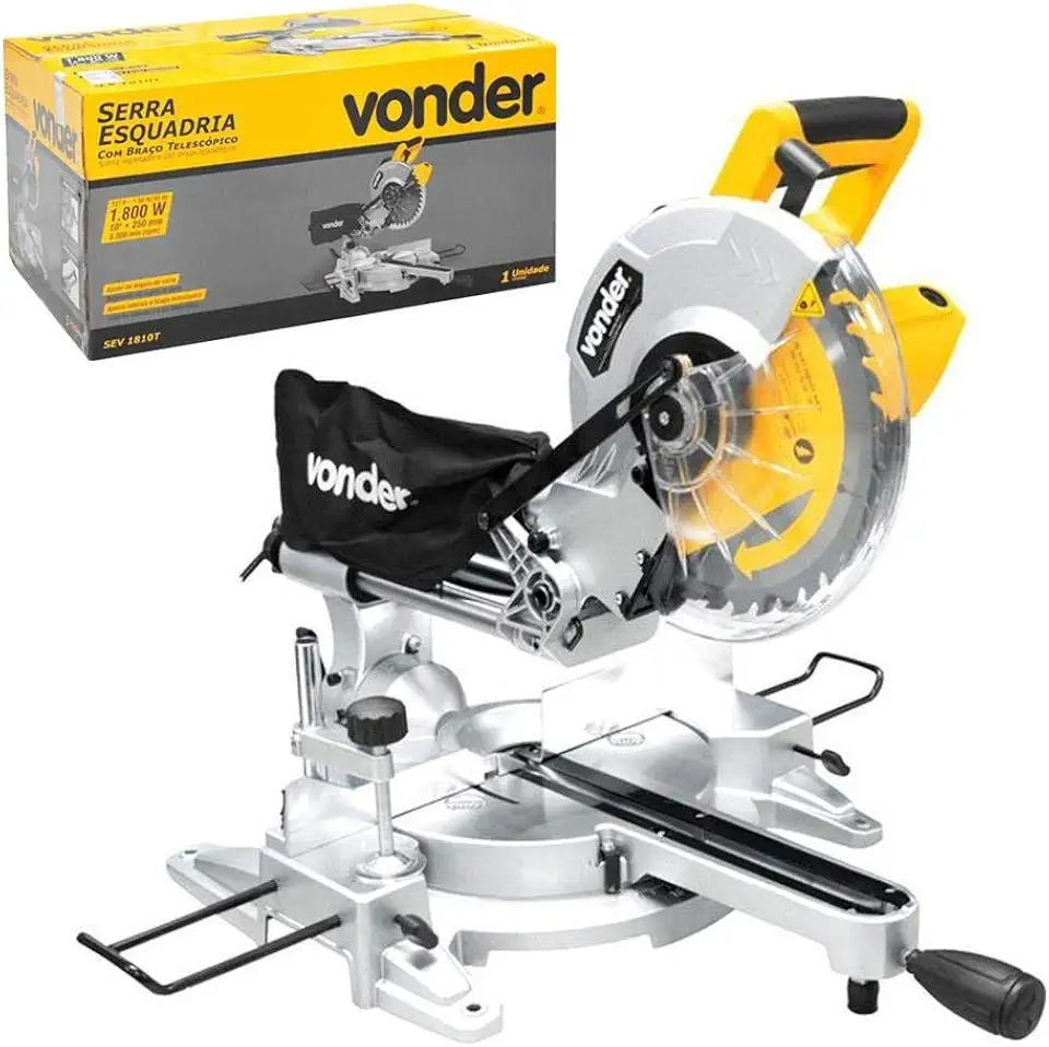 Vonder, Serra De Esquadria 10", Com Braço Telescópico, 1.800 W, Sev 1810T, 127 V~.
