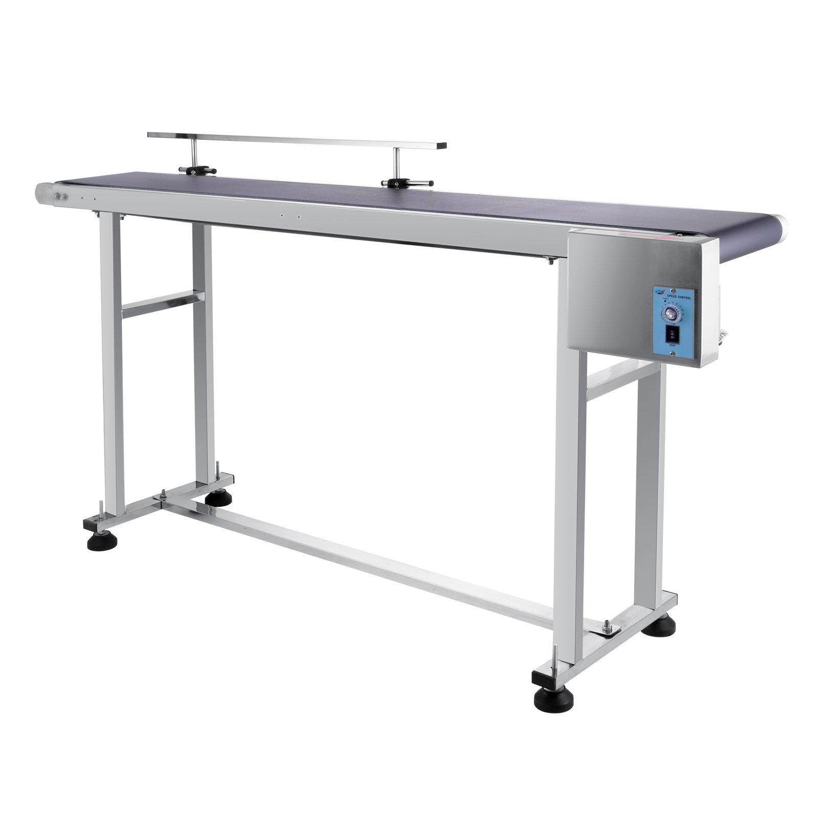 1500x200mm PVC Nastro Trasportatore Per Bottiglie 60W Belt Conveyor Regolabile 25m/min Stampante A Getto D'inchiostro Con Singolo Guardrail Set