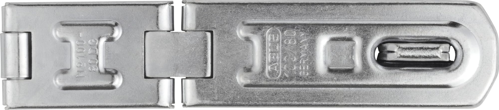 Abus Mechanical 01443 100/80 Dg Hinged Hasp & Staple 80mm Abu10080Hs from B&Q