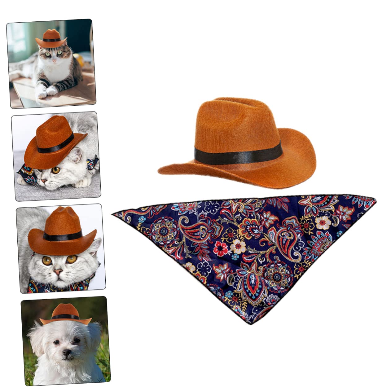 INOOMP 5piezas Sombrero De Perro con Bandana De Gorra Cómoda para Mascotas Accesorio Decorativo para Fiestas y Eventos Especiales