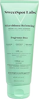 Microbiome Balancing Feminine Wash, Womens Prebiotic Body Wash for Skin Prone to Acne, Folliculitis & Yeast Infections, With Green Tea Extracts, Without Yeast Triggers, pH Balanced, 8oz