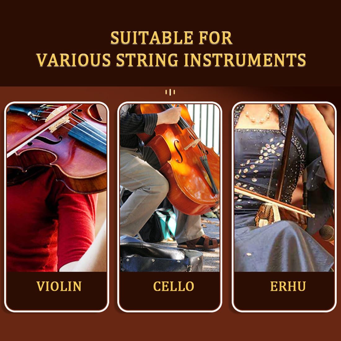 Colofonia Per Violino, Viola E Violoncello - 3 Pezzi, Bassa Polvere, Alta Qualit&agrave;