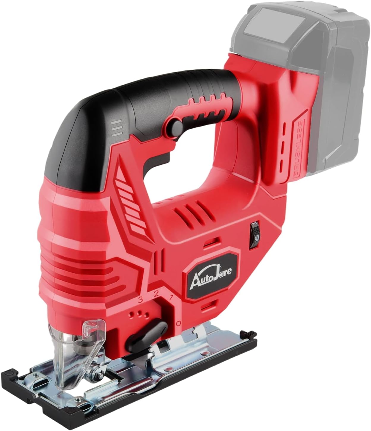 Cordless Jig Saw 7-Speed Variable Brushless Jigsaw Compatible with Milwaukee 18V Battery (No Battery) with 0°- 45° Bevel Cuts 4 Position Orbital Setting for Wood, Metal