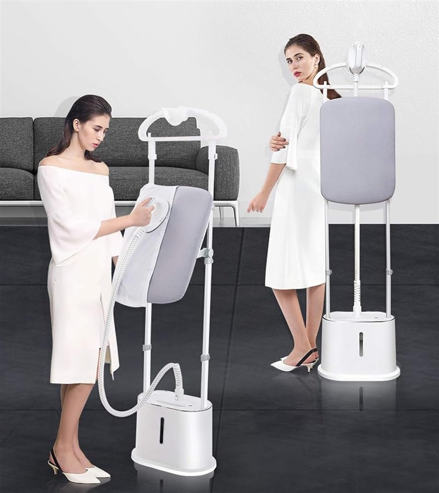 UMJIGF Professional Vertical Garment Steamer Double Pole Stretchable with 70-Ounce Water Tank Built-in Ironing Board and Garment Hanger Household 1800W Small Iron Handheld Ironing,