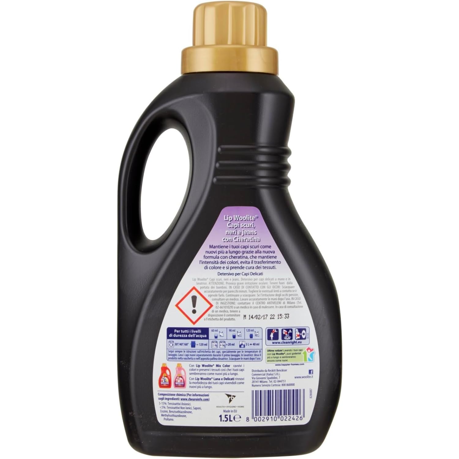 Detersivo liquido per capi scuri e jeans – 25 lavaggi – 1,5 L kit con Spugna Brandizzata SPESA & RISPARMIO Inclusa – Variazioni 4/8/12 Pezzi (8)