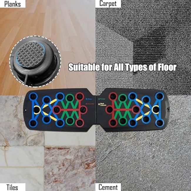 Sutekus Push Up Board for Men & Women Multi-function Detachable Push Up Bar for Strength Training Portable Home Gym Workout Equipment