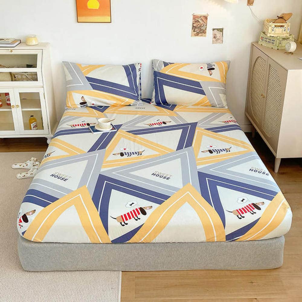 Drap-housse benpaoxiaogou en coton élastique qui ne glisse pas du matelas