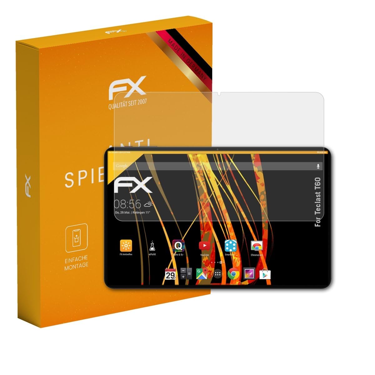 atFoliX Screen Protector compatible with Teclast T60 Screen Protection Film, anti-reflective and shock-absorbing FX Protector Film (2X)