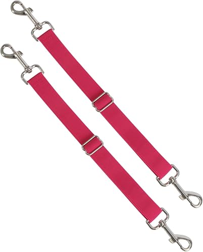 Harrison Howard Fully Elastic Horse Blanket Leg Straps Replacement, Adjustable Stretch Leg Straps for Horse Rugs, Secure Fit for Turnout, Stable & Transport (1 Pair) Rose Pink Medium