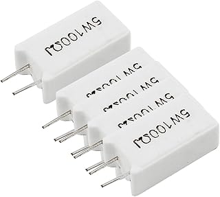 Aexit 5 x Fixed Resistors 5W 100 Ohm 5% Radial Ceramic Cement Single Resistors Power Resistors