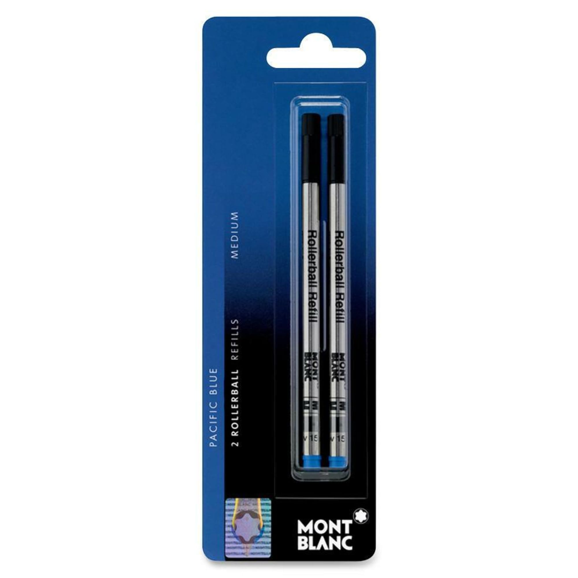 Montblanc(R) Refills, Rollerball, Medium Point,Pacific Blue, Pack Of 2