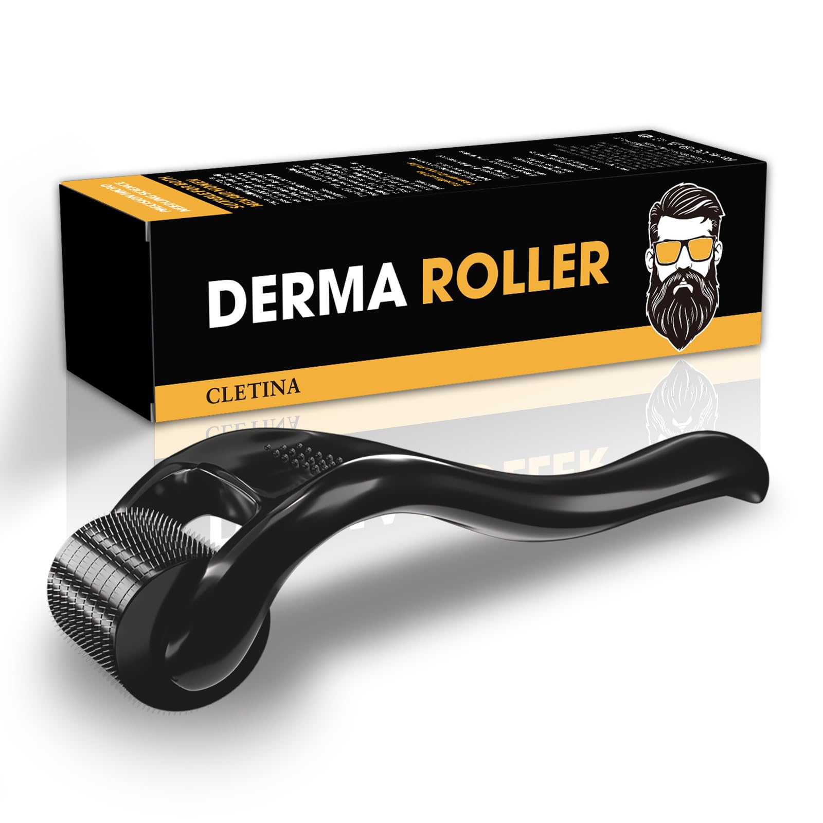 CLETINA 540 Titanium Derma Roller - Microneedle Micro Needle Roller for Men and Women Home Use - Microneedling Roller(#1.5#)