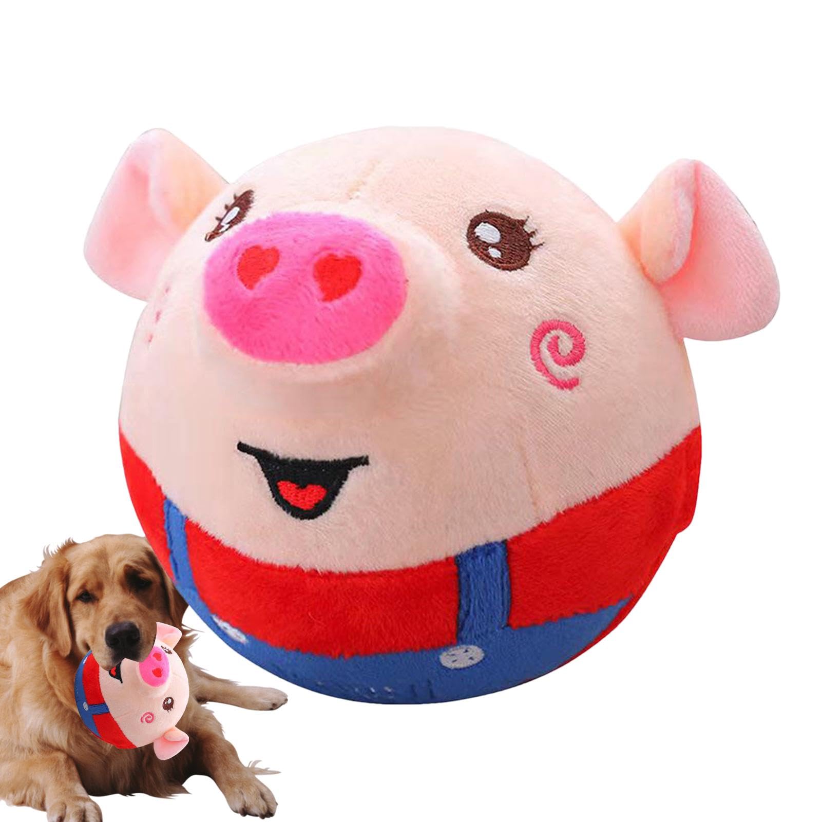Shurzzesj Active Moving Pet Plush Toy Talking Moving Dog Toy Cartoon Plush Balls Interactive Dog Toys Jumping Toy Dog Shake Bounce Boredom Toy Dancing Dog Ball Bouncing Toy For Small Medium Dogs