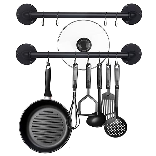 Aduanbang 21'' Wall Mounted Pot & Pan Rack (Set of