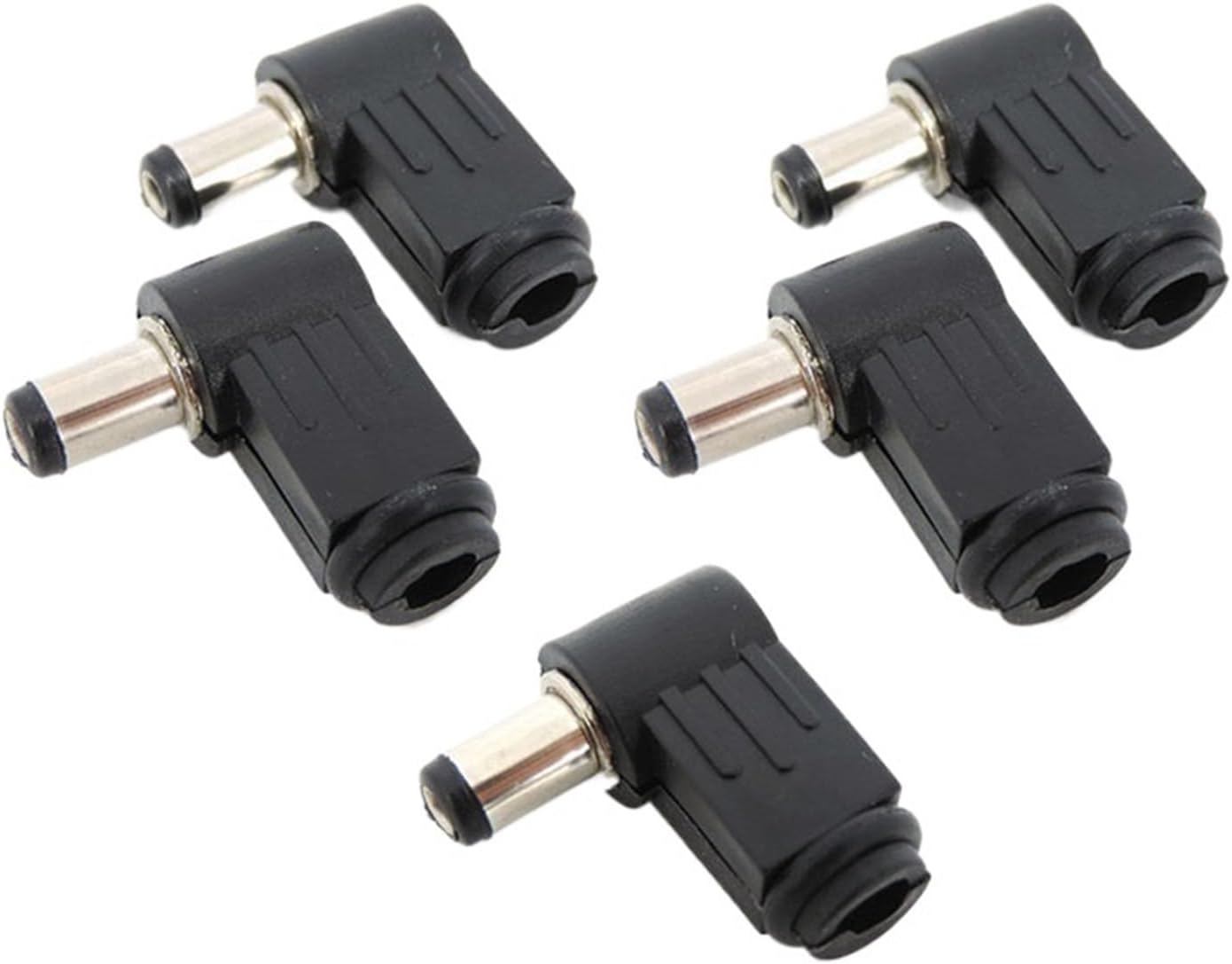 1/2/5pcs 5.5x2.1mm DC Power Adapter Jack 5.5 * 2.1 mm Connector L Shaped Male 90 Right Angle Single Head Adapter Cord(1pc)
