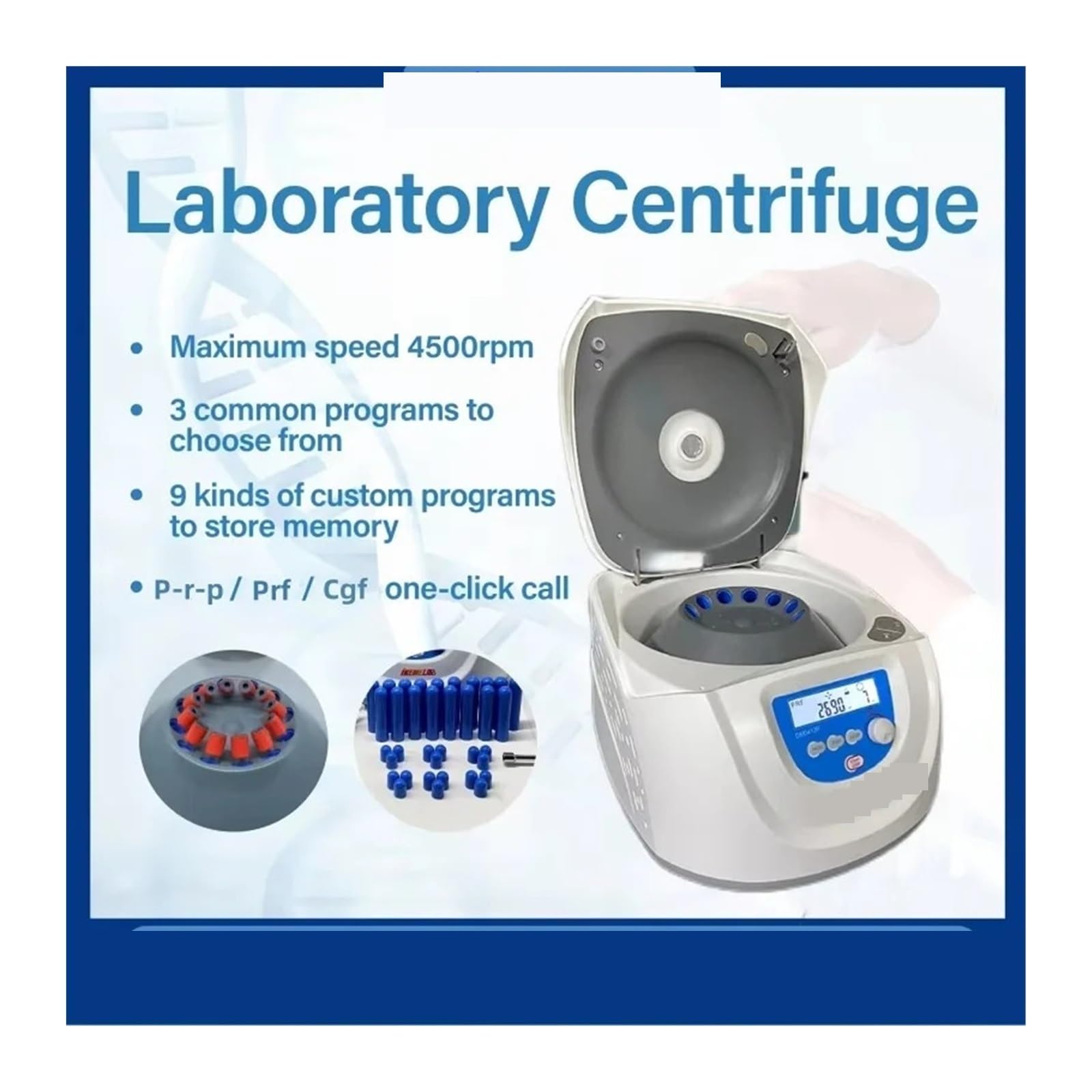 Centrifuga da banco, Centrifuga Da Laboratorio Al Plasma 5/7/10/15ml Tubo 4500 Giri/min Di Bellezza A Bassa Velocità Forniture Mediche