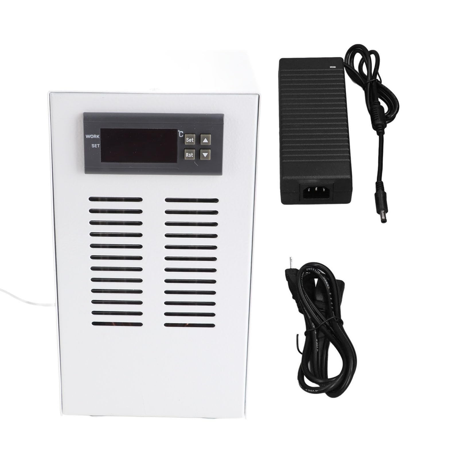 Enfriador de tanque de agua, enfriador de acuario, 3 L/min 30‑35 DB Sistema de enfriamiento silencioso con bajo nivel de ruido, para mascotas hidrofíticas (enchufe de la UE)