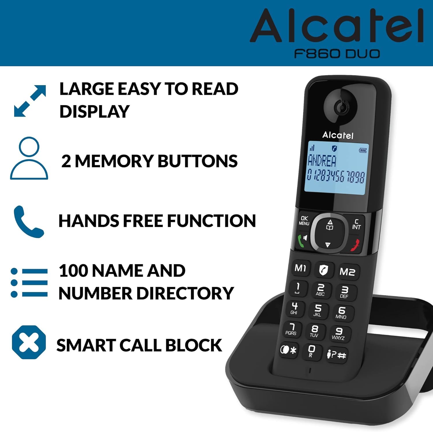 Alcatel TELEFONO F860 DUO BLACK