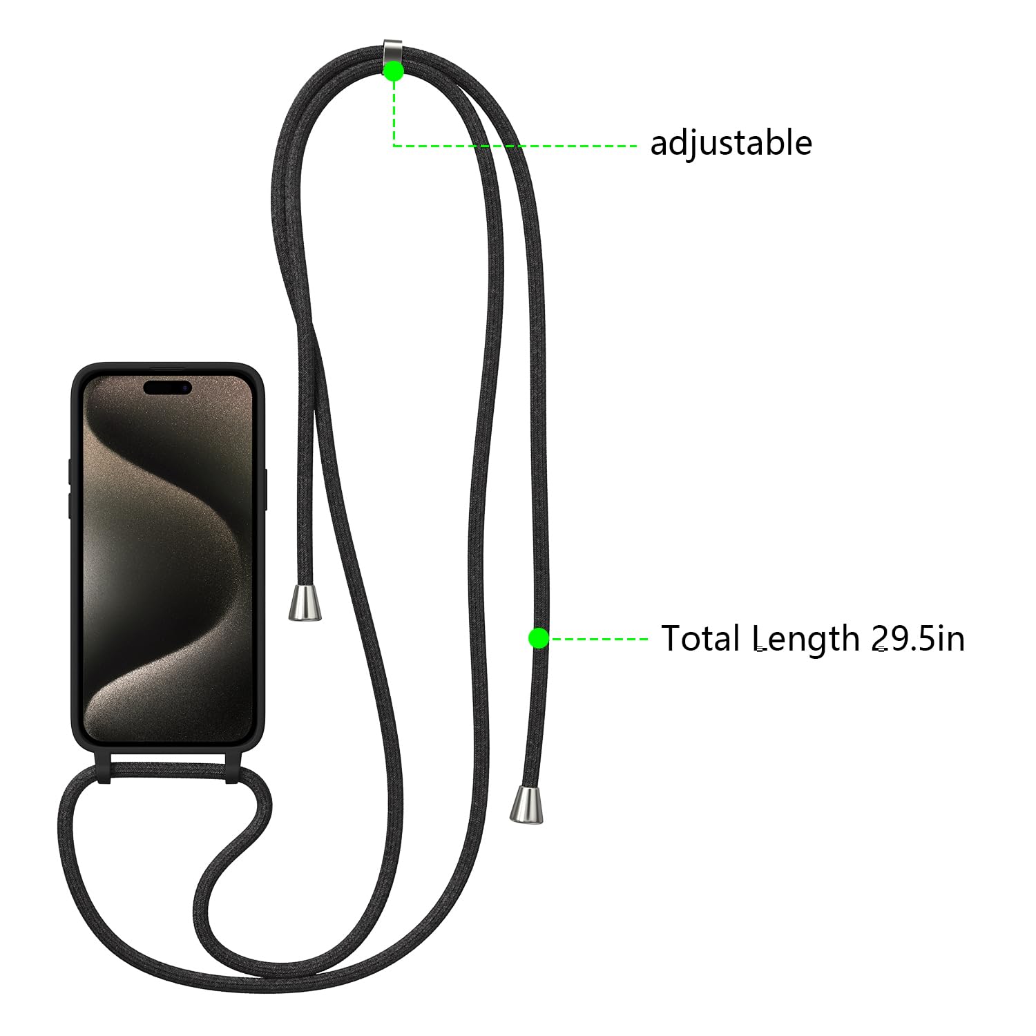 Amazon.com: ZTOFERA Crossbody Case for iPhone 15 Pro,Black