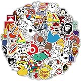 Street Fashion Cool Stickers [ 100PCS ] Waterproof Cute Skateboard Stickers for Adults Teens, Aesthetic Tide Brand Graffiti Stickers Packs, Trendy Gaming Decals Stickers for Laptop/Computer/Journaling