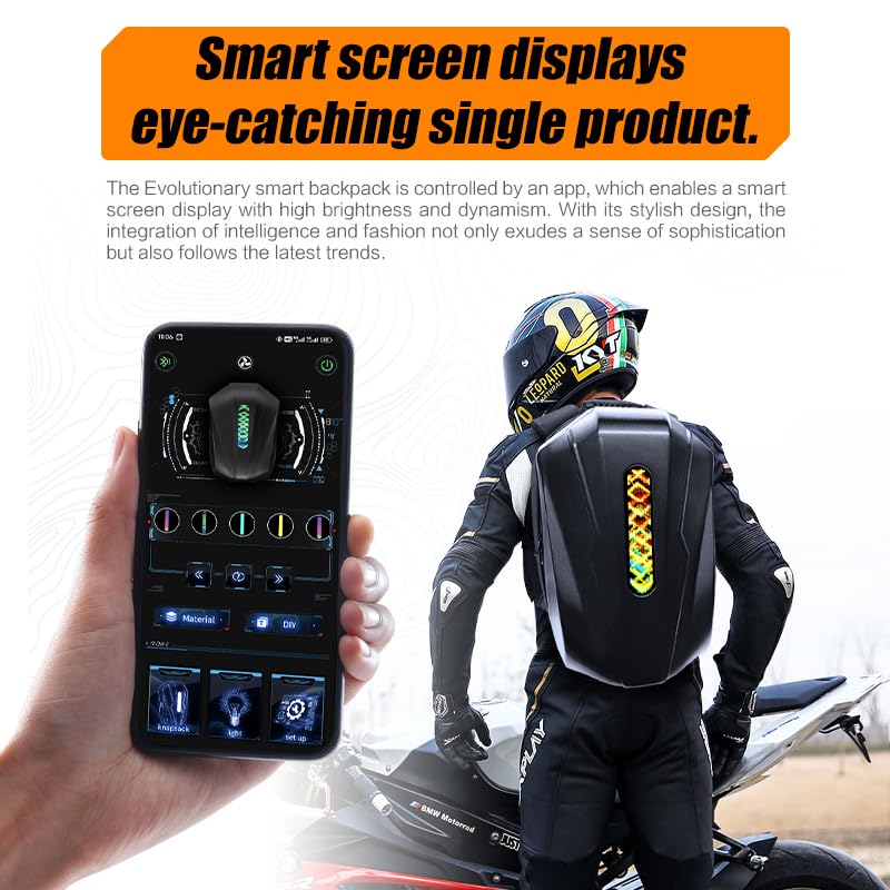 Sac à dos de moto Gelrova Evolution Evolver noir 19in à coque rigide - 6