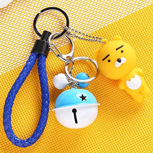 Clement Beck unexceptionable Funny Korean cartoon key rings Bells Key pendant cute car decoration key chain(None H03)