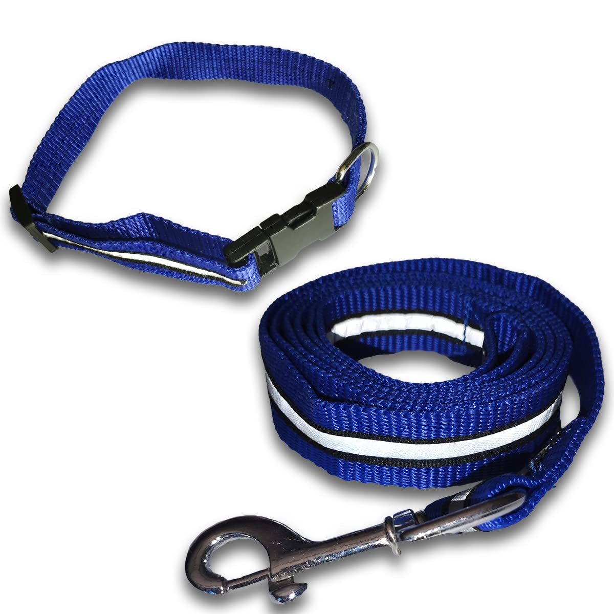 Boltz Heavy Duty Nylon Blue Dog Leash with Coller, Reflective Dog Training Coller & Rope for Small, Medium and Large Dogs, Strong and Durable Handle & Highly Reflective Effect (5 Feet, Coller, Blue) (B0B3DVZ7SW) Amazon Price History, Amazon Price Tracker