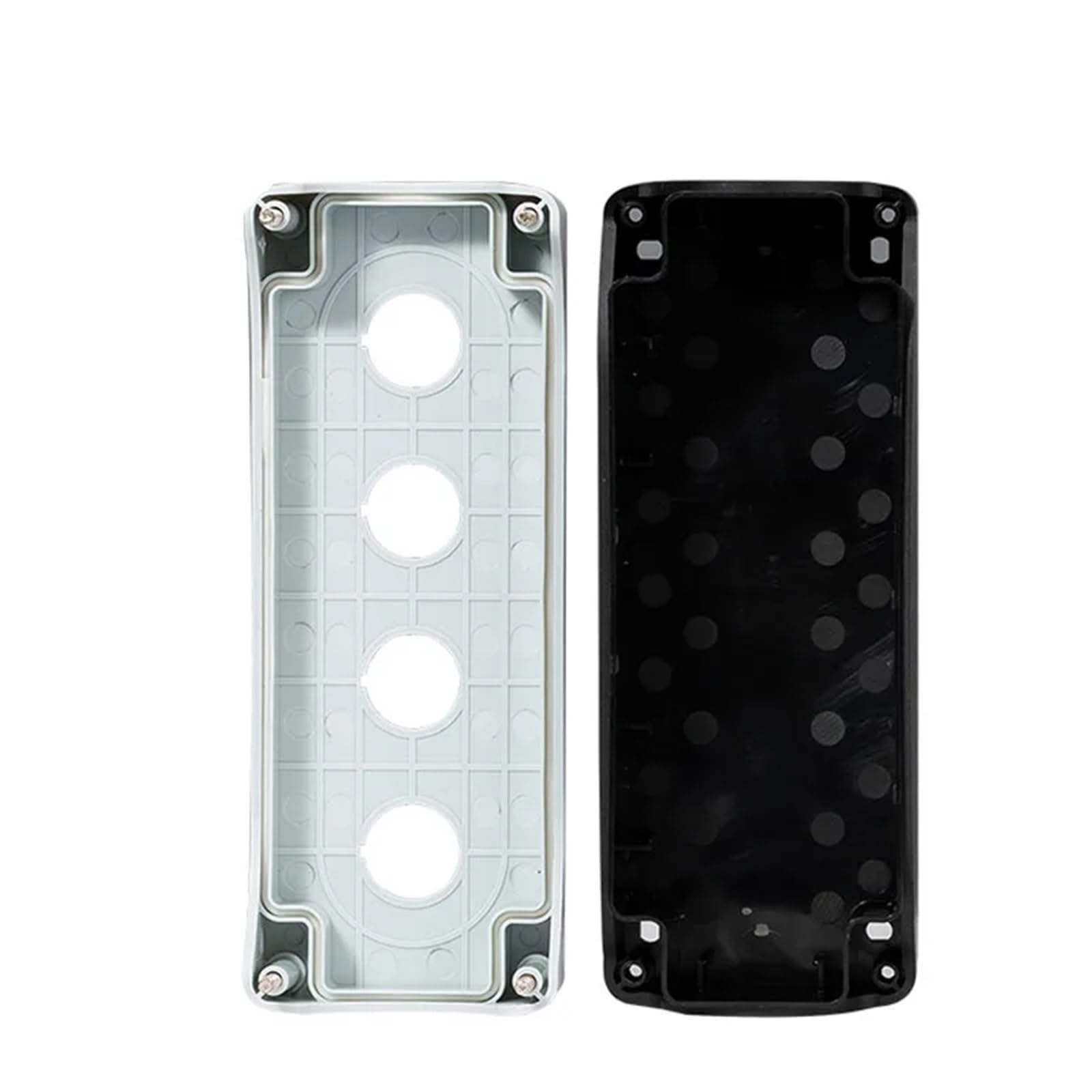 Caja de Control de interruptores de botón Impermeable, 1/2/3/4/5 Orificios, luz indicadora Industrial, Caja de Parada de Emergencia eléctrica de plástico de 22 mm(4Hole)