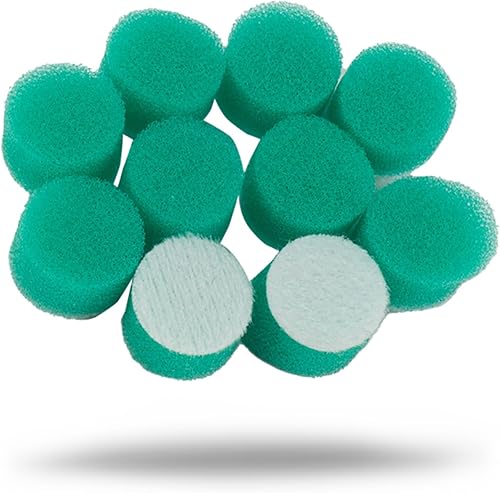 Maxshine 10 Piezas MN01 Pulidora Pequeña y Accesorios - Almohadillas de Pulido Verdes de 15mm (0,59”), Ideales para Pulido y Pulido de Áreas