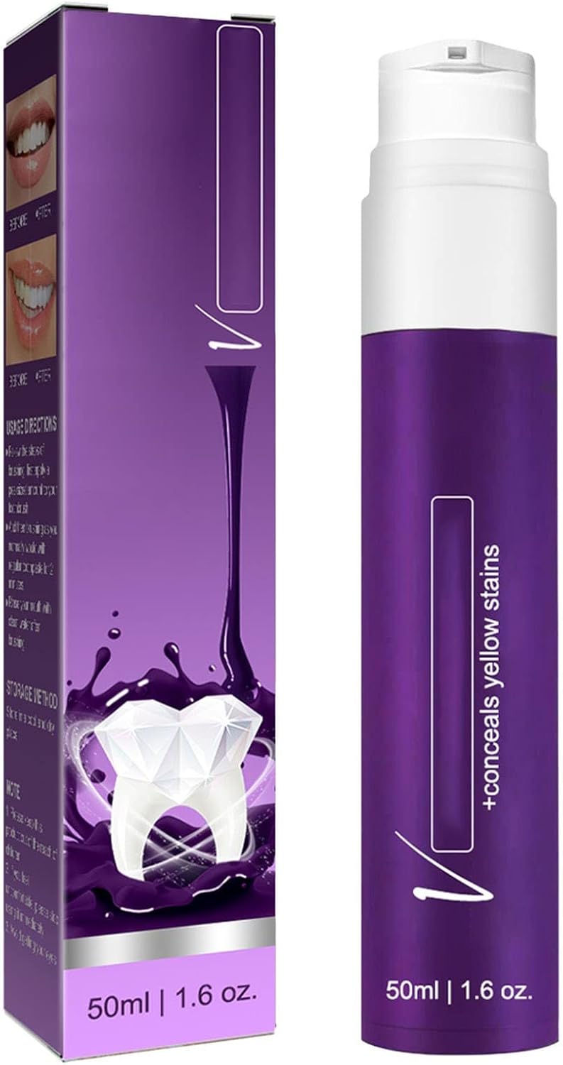 Purple Tooth Whitening Agent Toothpaste Tooth Stains Yellow Teeth Cleaning Whitening Whitening