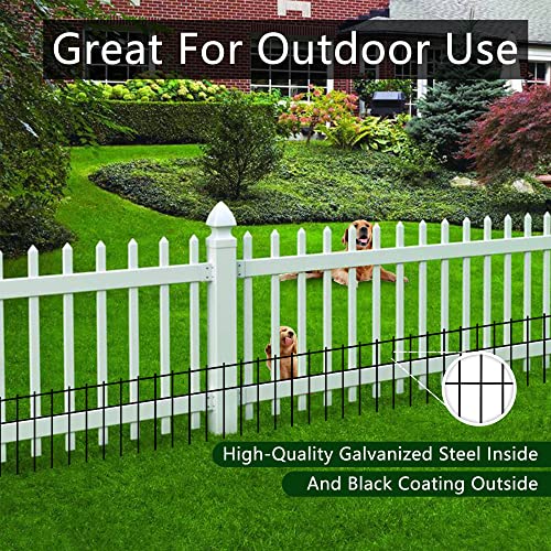 YESON Animal Barrier 30FT(L)15 in(H), 15 Pack 2415 Inch Dog Digging Fence Underground, Decorative Garden No Dig Dog Barrier Black