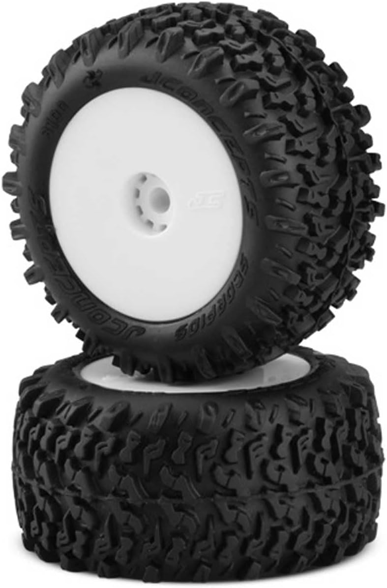 JConcepts Inc. Scorpios Tire Green Compound White Wheel 2 JCO31001221 RC Tire