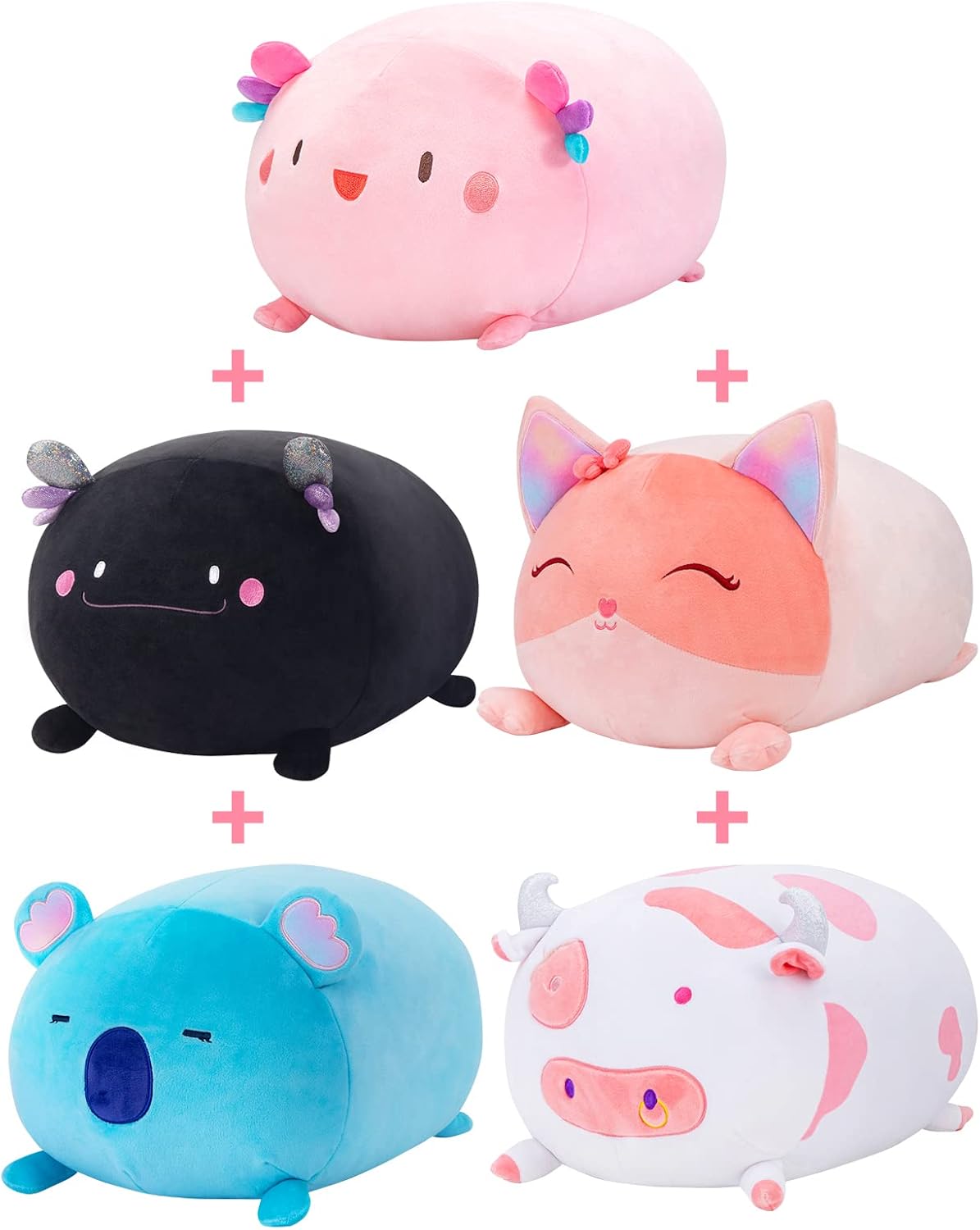 Mewaii 5Pcs 16” Stuffed Animals Cute Plush Body Pillow Soft