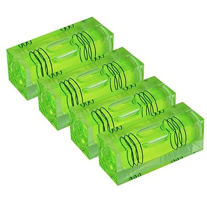 High precision mini level bubble, mini level bubble, three line level ball, level ruler, household level (401515mm green 4PCS)