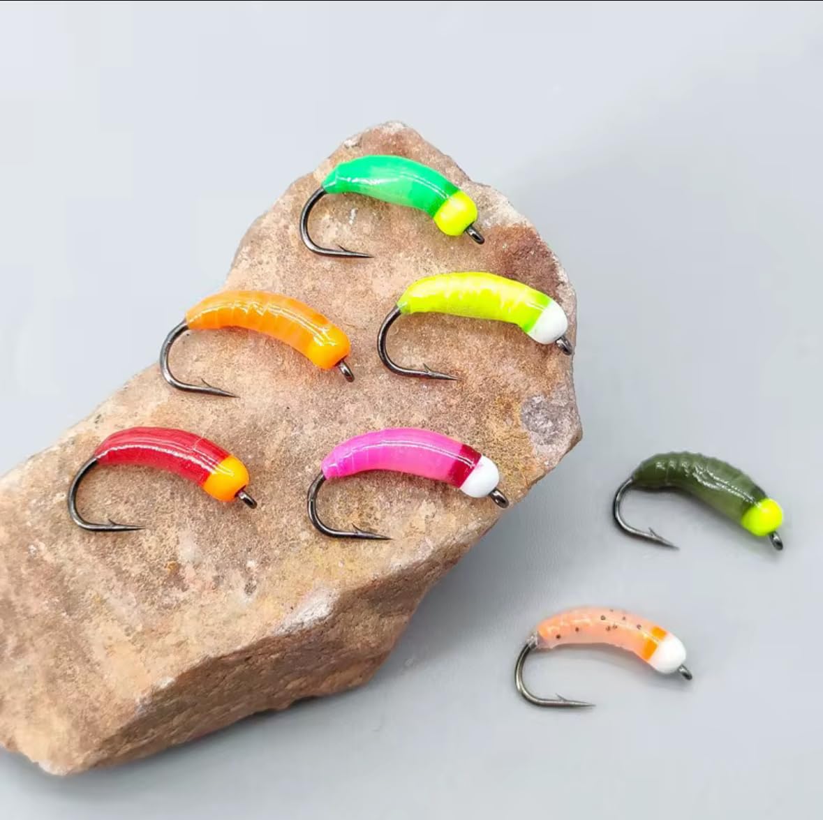 AMZfishing Nouveauté du salon 2025 – Tête en tungstène Nymphes liées à la main contre les UV | Scud Bug | Nymphe de poisson prédateur | Imitation cancer des puces | Mouche truite