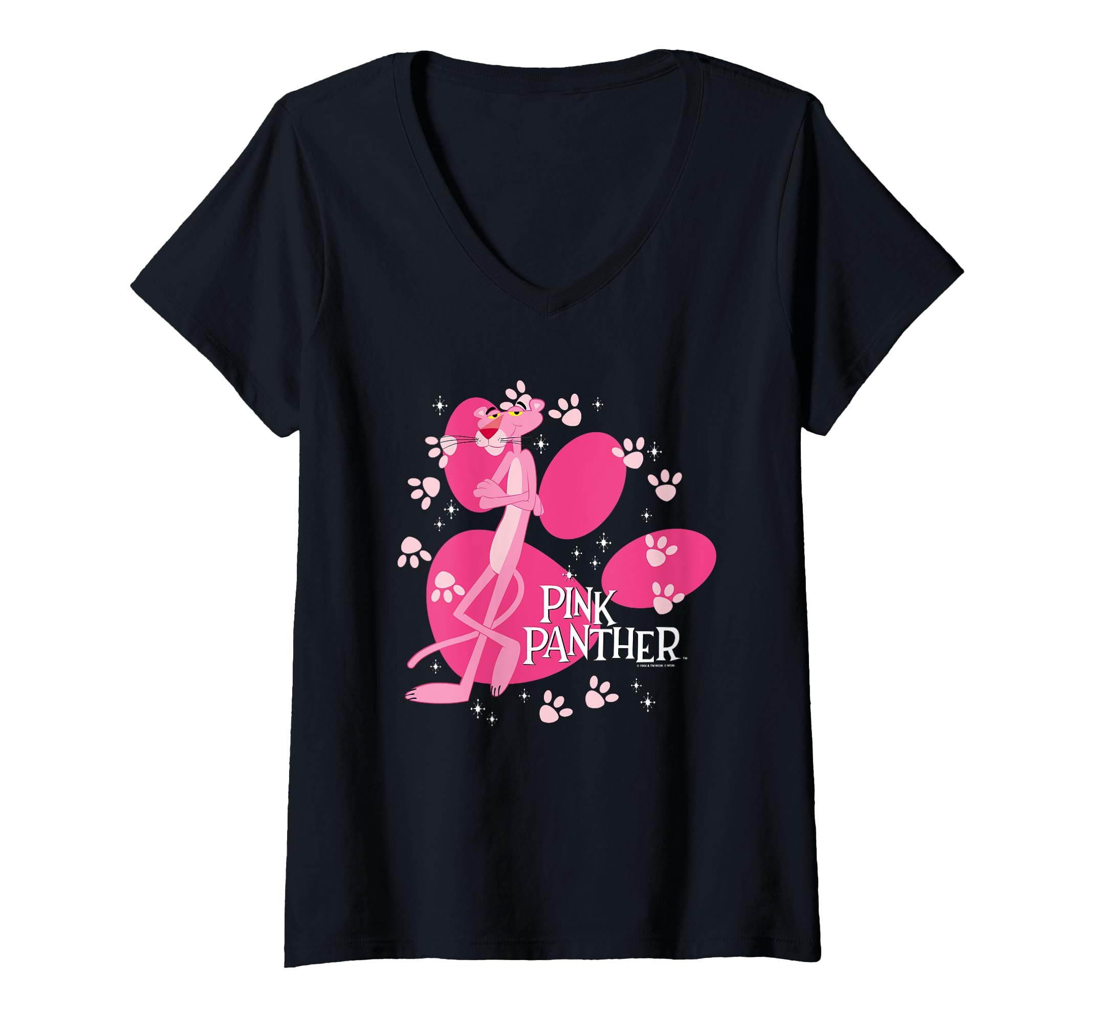 Amazon.com: Womens Pink Panther Walk all Over V-Neck T-Shirt : Clothing,  Shoes \u0026 Jewelry