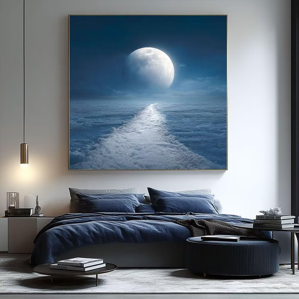 Malowanie według numerów dorosłych, abstrakcja planetarna, DIY Painting by Numbers Początkujący zestawy, Obrazy do malowania według numerów Farby akrylowe z pędzlami, dekoracja 90x90cm bez ramki WJY7