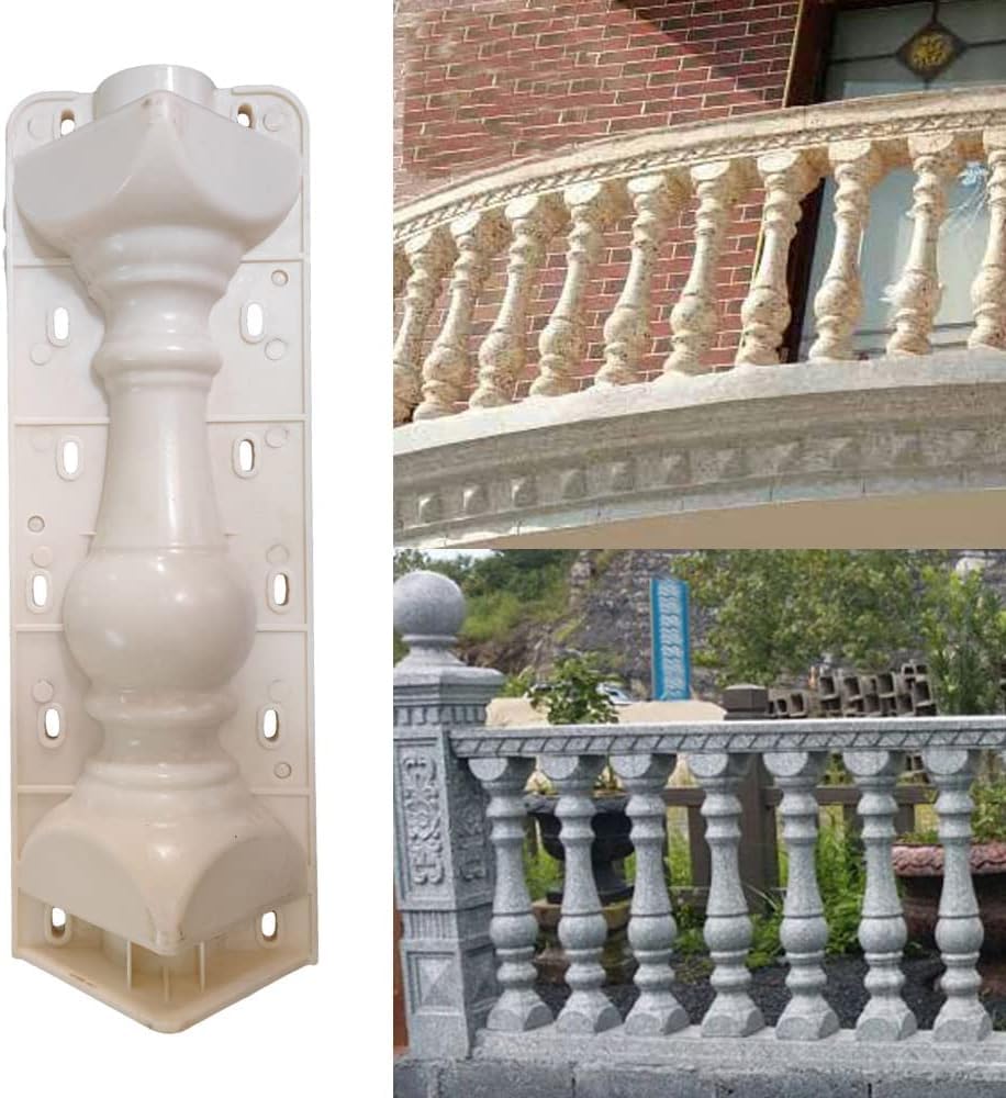 2PCS Balustrades Mold European Roman Column Mouldor Front Rear Moulds for Concrete Plaster Cement Plastic Casting Garden Balcony Pool Park Fence Decoration (Type 3)-image-19