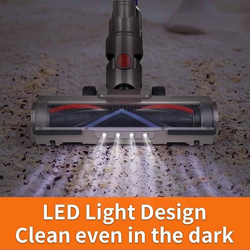 Miniatura 3 de Laymi Accesorio de piso de madera dura para aspiradoras Dyson V6 DC58 DC59 DC61 DC62 DC74 DC Series Aspiradoras con faros LED, reemplazo de cabeza