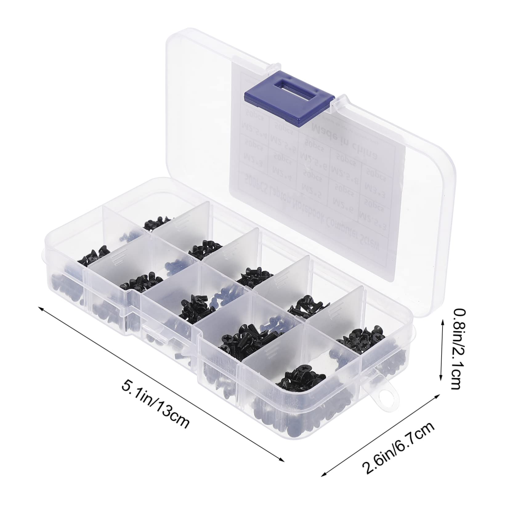 VILLCASE 1Set Computer Screws Kit Countersunk Carbon Steel Bolts with Screwdriver Durable and Resistant for Home Computer Use