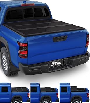 Lyon Cover 6ft / 73.3" Hard Tri-Fold Truck Bed Cover Compatible with 2005-2026 Nissan Frontier Pickup Tonneau Cover | Fits Models with & Without Utili-Track System