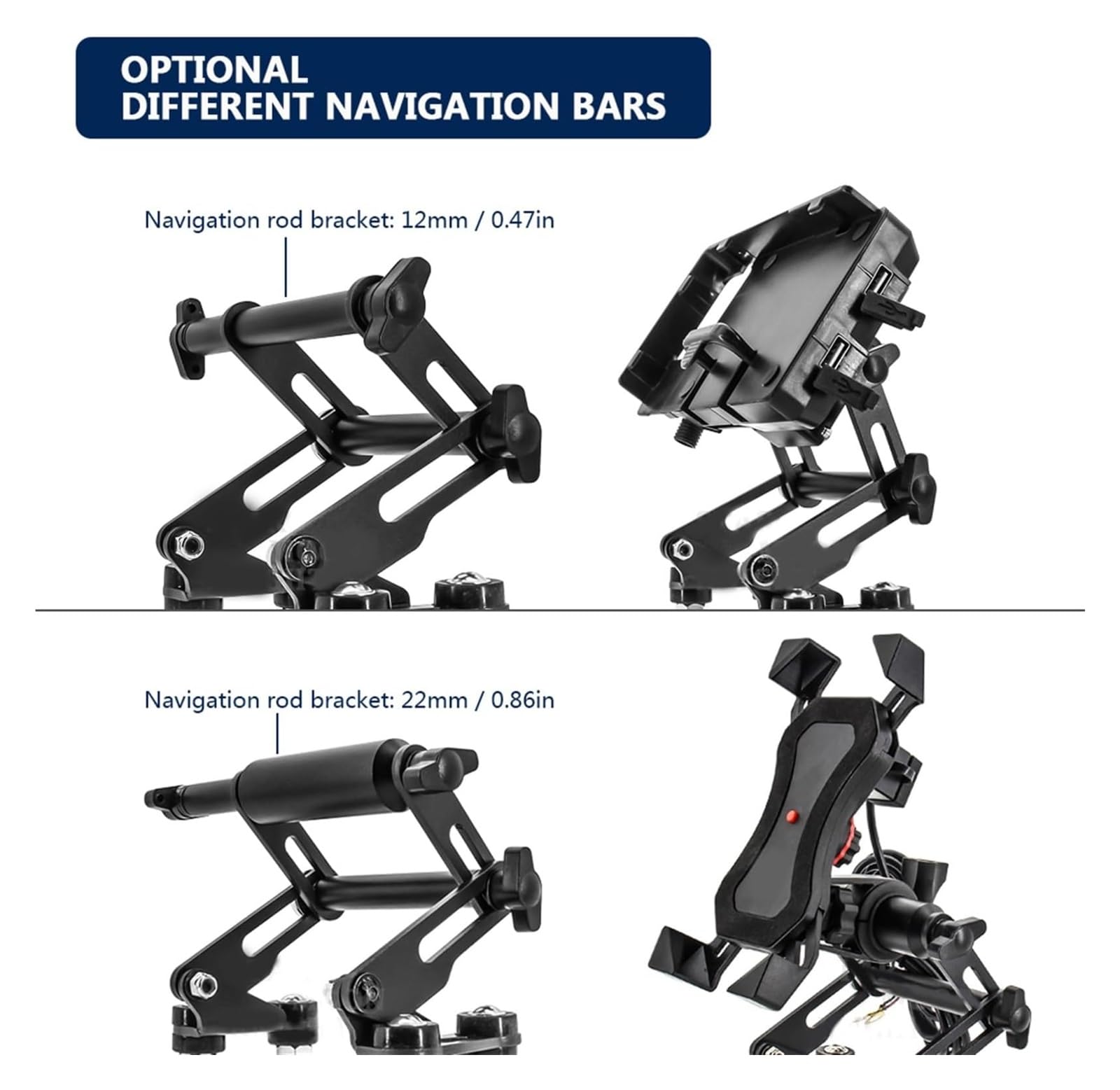 Portatelefono Manubrio Per BMW G 650 X Per Moto Motocicletta Supporto Telefono Regolabile Ed Estensibile GPS