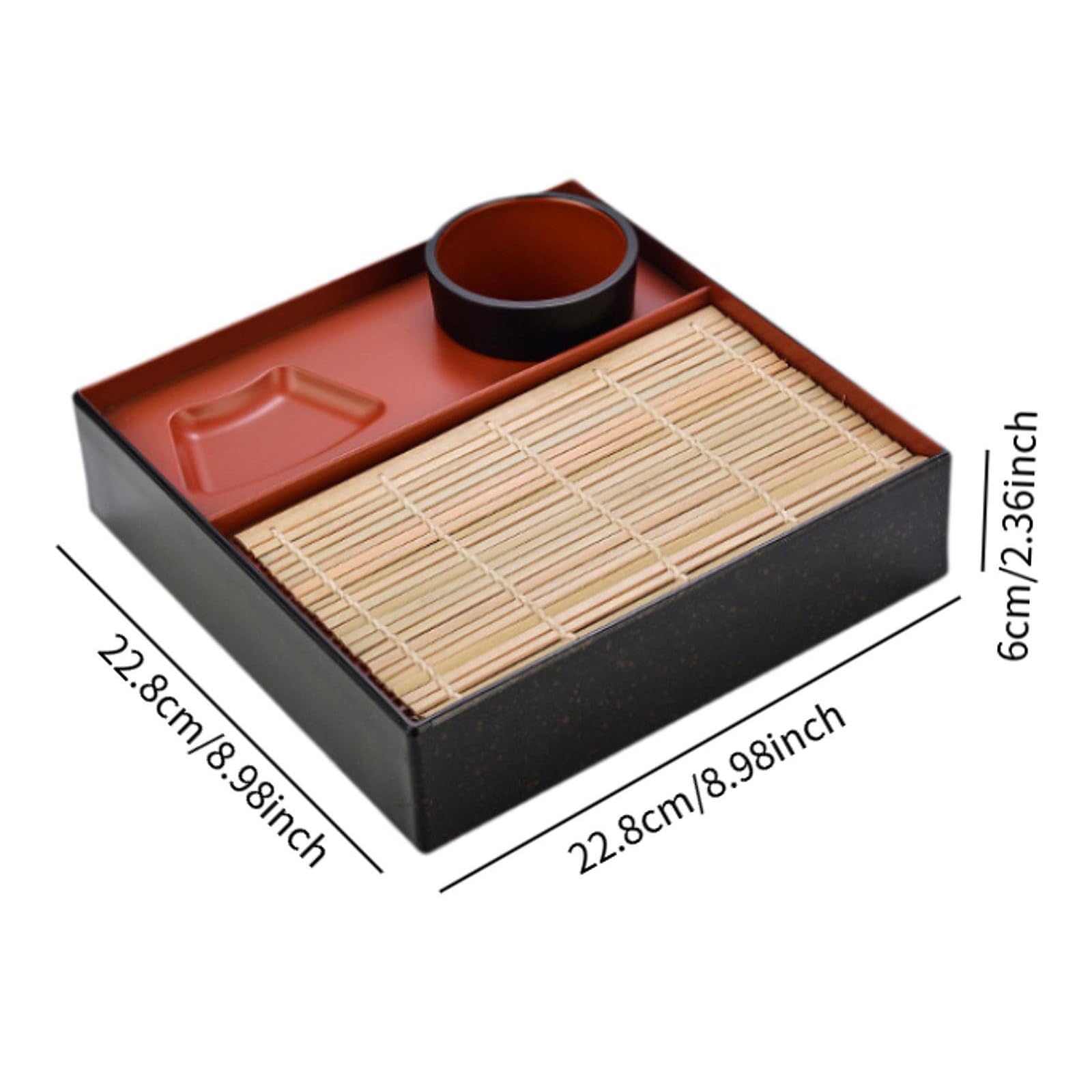 Moderno plato rectangular japonés con bordes elevados, multiusos, práctico para aperitivos, aperitivos, sushi, sushi, platos de presentación