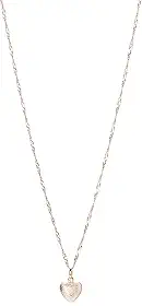 Colar Banhado Ouro Rommanel Pingente Coração Dupla Face 42 cm