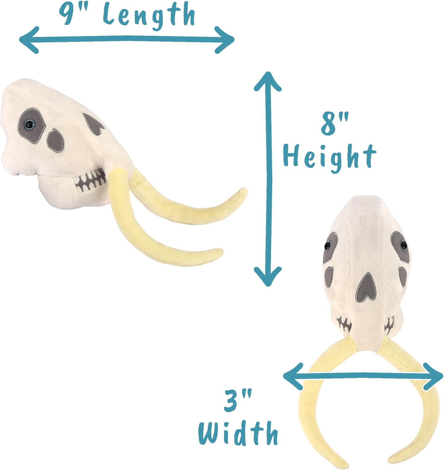 GIANT MICROBES Woolly Mammoth Plush, Woolly Mammoth Stuffed Animal, Ice Age Toys, Mammoth Skull Decor, Dinosaur Pillow, Paleontologist Gifts, Prehistoric Animals Toys