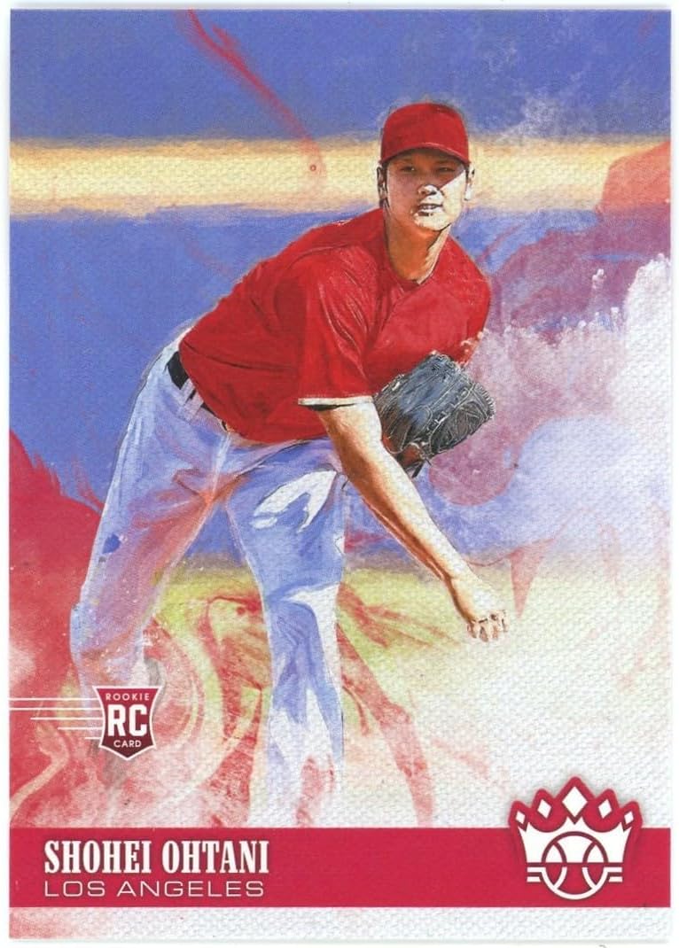 2018 Panini Donruss Diamond Kings Shohei Otani (Ohtani) - Pitching Version - Los Angeles Angels Baseball Rookie Card #73