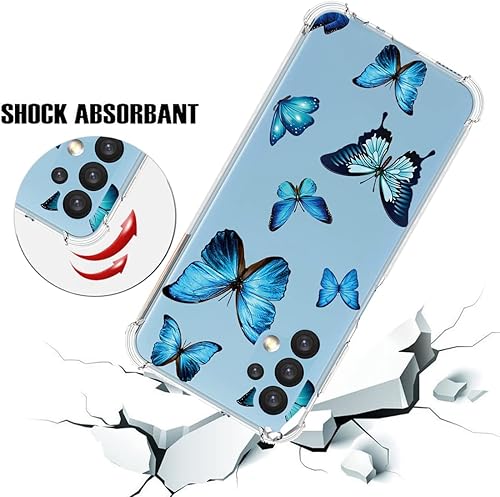 Vista 7 de Funda para Galaxy A13 4G/A13 LTE 4G SM-A135F, bonita funda transparente delgada a prueba de golpes, suave y flexible, de goma de poliuretano