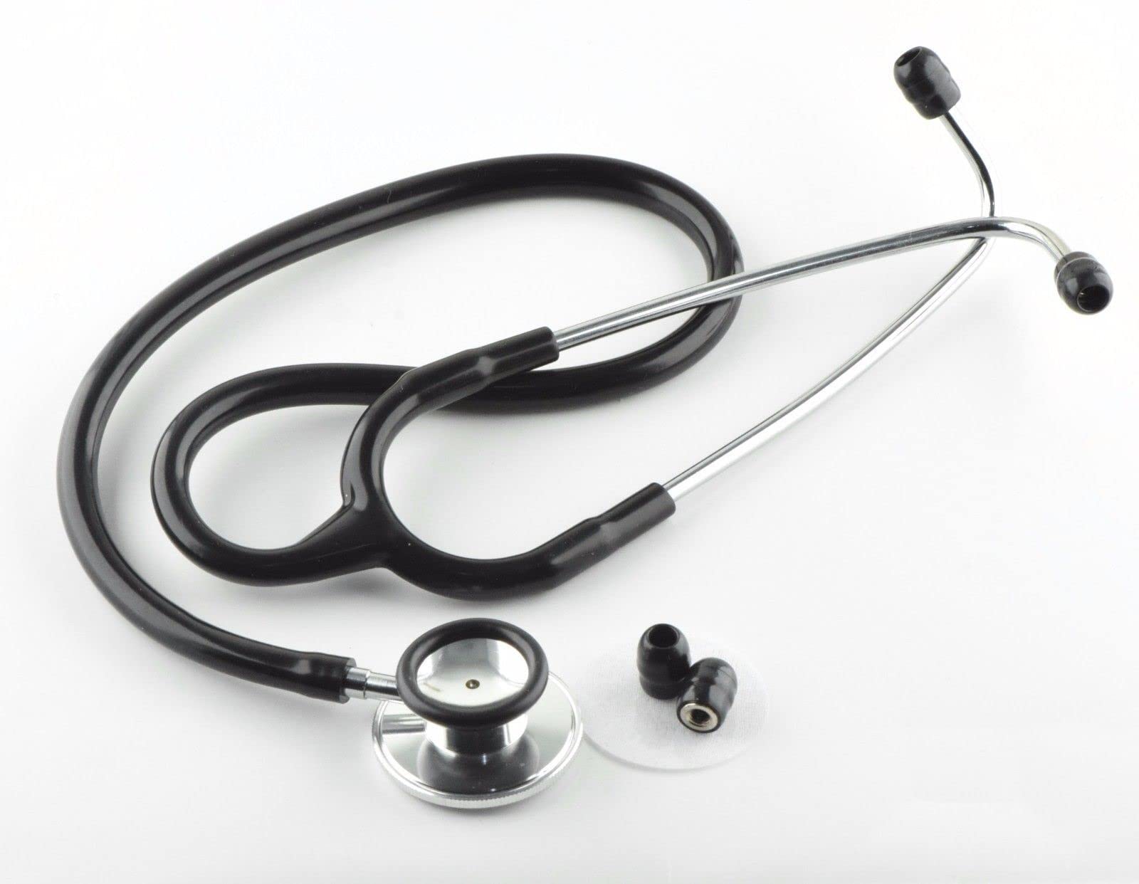 Dual Head Stethoscope for Medical EMT Students Nurse Doctor Vet Light Weight Optimum Stethoscope (Black)