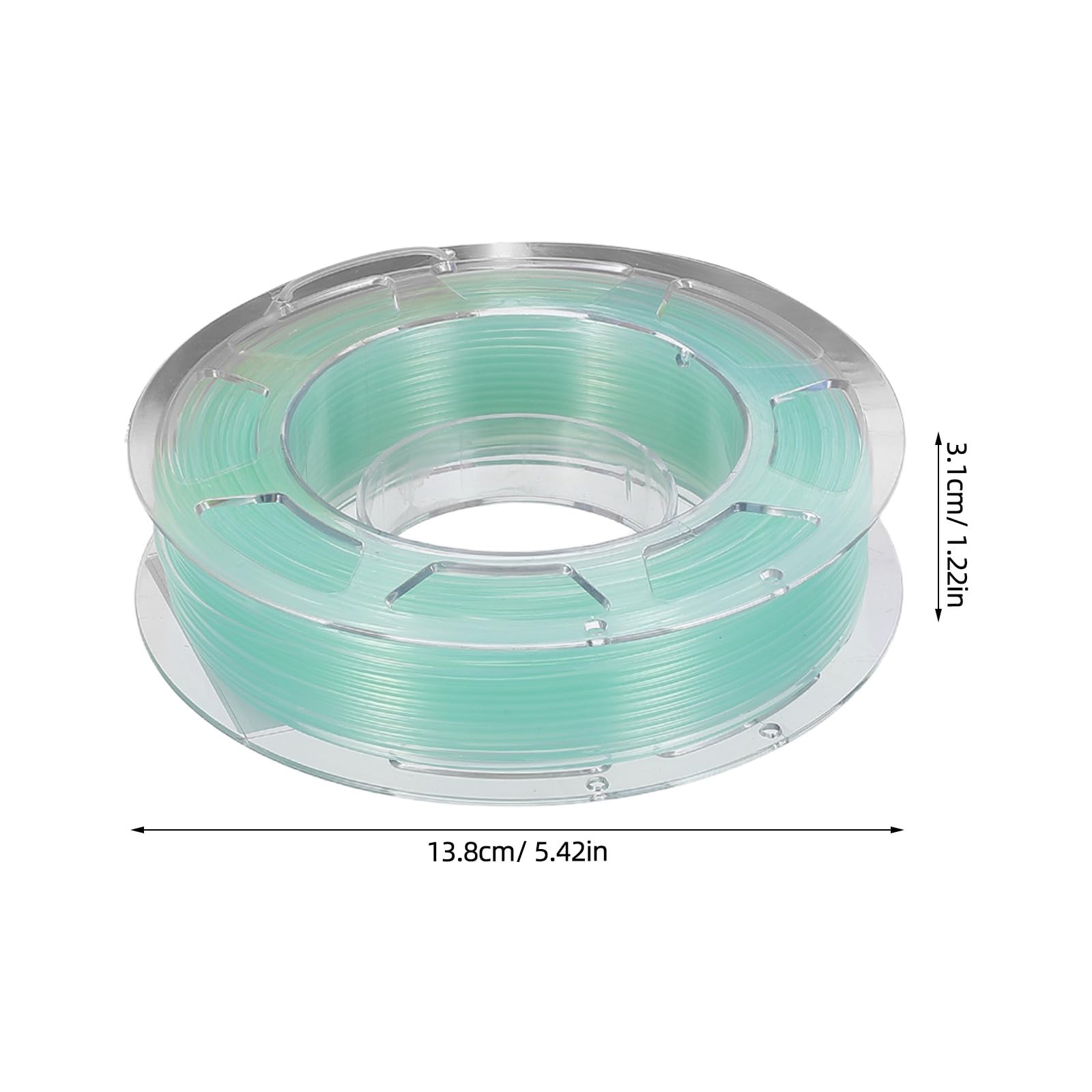 ibasenice 6 rollos de filamento PLA translúcido pastel de 1,75 mm - Paquete de filamento PLA multicolor transparente de 200 g - Suministros para impresión 3D para oficinas, escuelas y proyectos